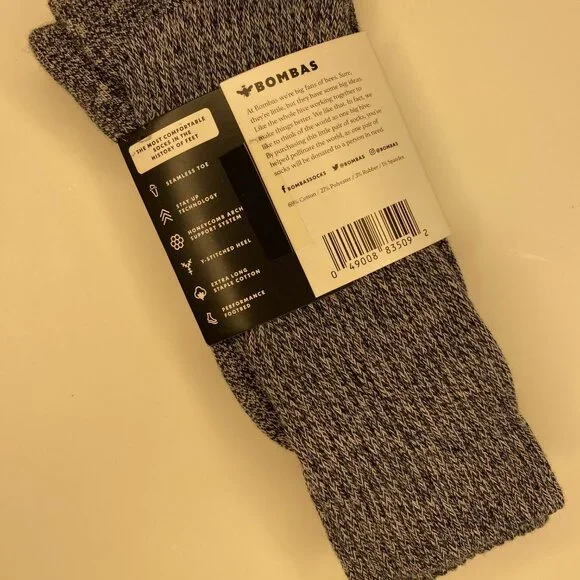 [10 Pack] Bombas Dark Gray Marl Crew Socks
